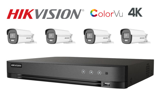 Hikvision-Kit-18 8MP (4K) ColorVu 4 bullet camera CCTV system