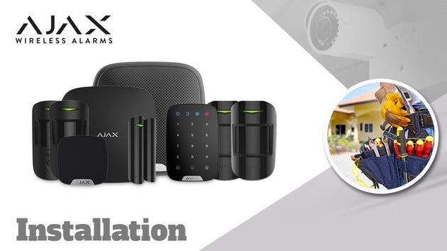 Ajax Hub 2 Plus Starter Kit with Motion Cameras and Keypad Wireless Burglar Alarm Installation - black