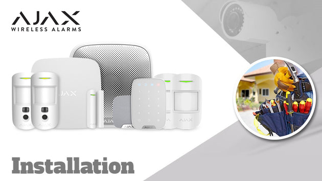 Ajax Hub 2 Plus Starter Kit with Motion Cameras and Keypad Wireless Burglar Alarm Installation - white