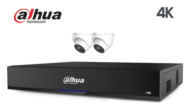 Dahua-Kit-09-IP 4K infrared turret 2 camera IP CCTV system