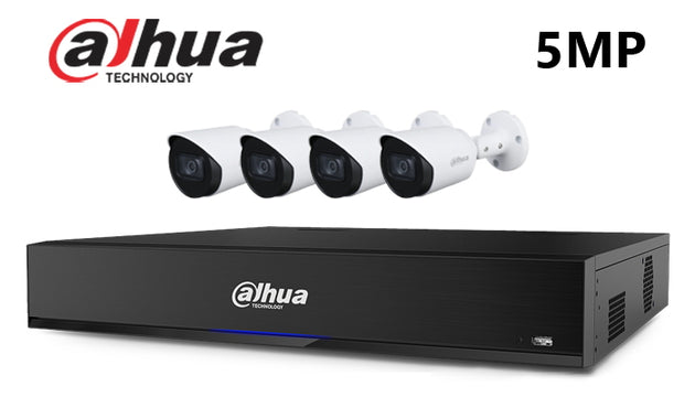 Dahua-Kit-06, 5MP, bullet, AHD/CVI/TVI/CVBS, infrared, 4 bullet CCTV camera system