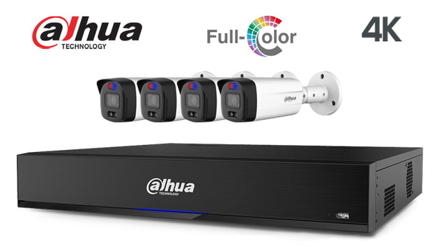 Dahua-Kit-30 4K full colour TIOC bullet 4 camera CCTV system