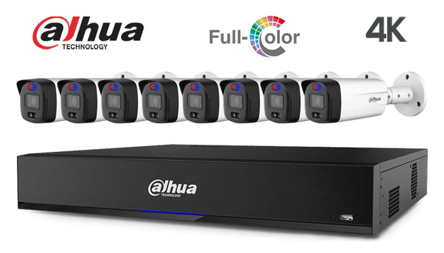 Dahua-Kit-32 4K full colour TIOC bullet 8 camera CCTV system