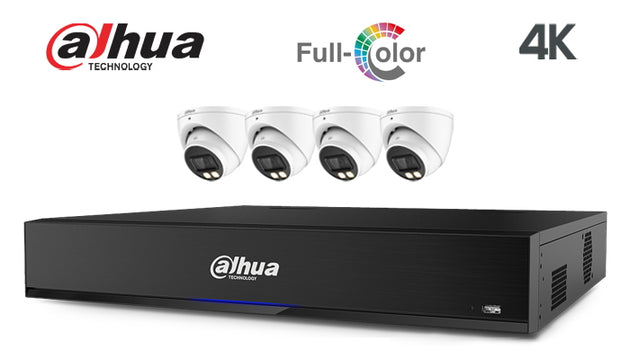 Dahua-Kit-22 8MP (4K) 4 camera CCTV system full colour technology