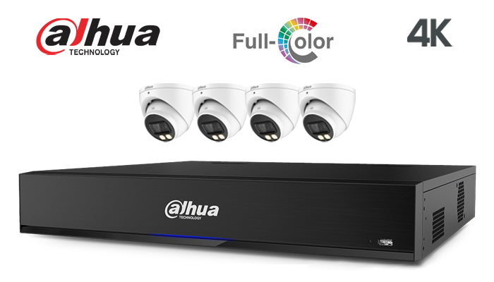 Dahua-Kit-22 8MP (4K) 4 camera CCTV system full colour technology