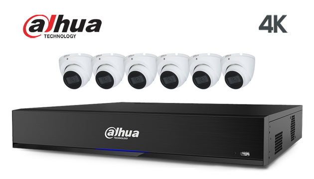 Dahua-Kit-15, 4K infrared turret 6 camera CCTV system