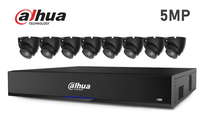 Dahua-Kit-12, 5MP Starlight turret 8 camera CCTV system,   black