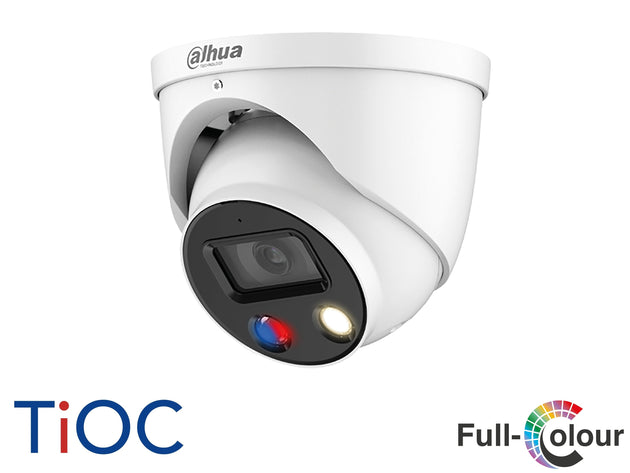 Dahua IPC-HDW3849HP-AS-PV TIOC full colour 4K IP CCTV camera, white