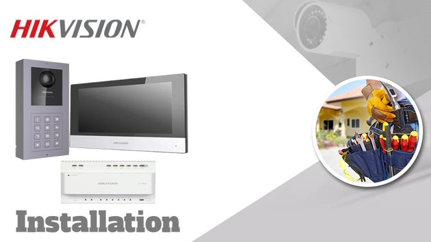 Hikvision 1-Way 2-wire video intercom system installation, panel,  indoor stations, distributor