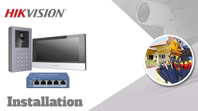 Hikvision 1 touch screen IP video intercom, router, touch screen, panel,  installation