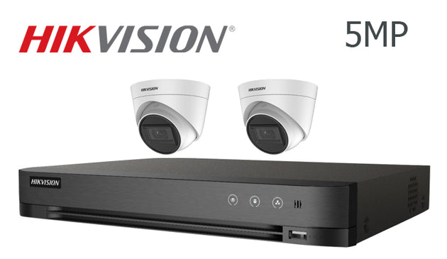 Hikvision-kit-01 white, 2 turret camera, 5MP, CCTV system