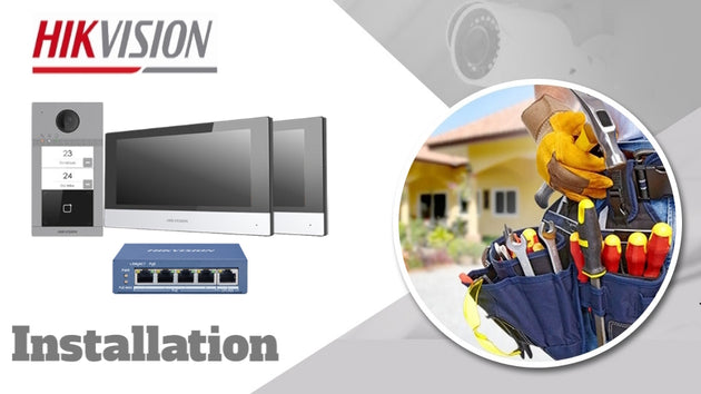 Hikvision 2 way wired video intercom system installation
