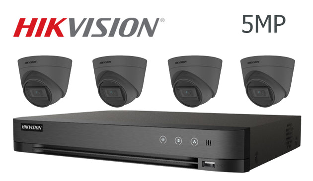 Hikvision-kit-02 black, 4 turret camera, 5MP, CCTV system