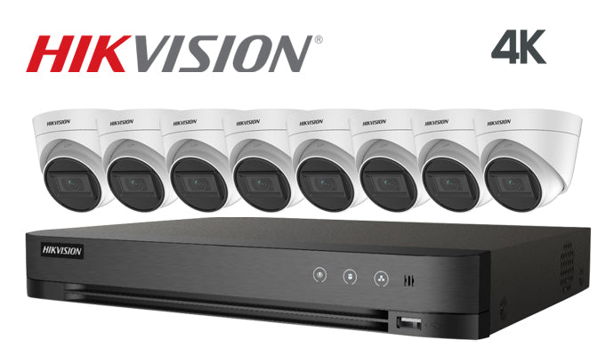 Hikvision-Kit-12 8MP (4K) infrared 8 turret camera CCTV system