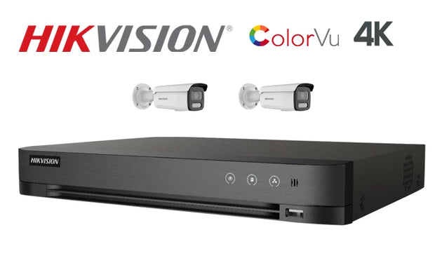 Hikvision-Kit-21-IP  4K ColorVu bullet  2 camera IP CCTV system