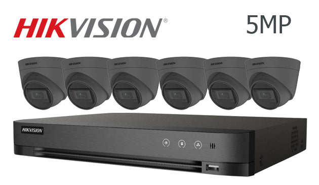 Hikvision-kit-03 black, 6 turret camera, 5MP, CCTV system