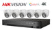 Hikvision-Kit-15 8MP(4K) ColorVu 6 turret camera CCTV system, white