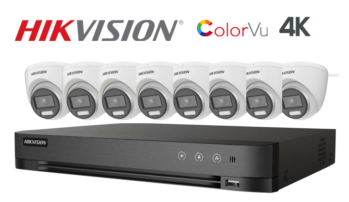 Hikvision-Kit-16 8MP(4K) ColorVu 8 turret camera CCTV system