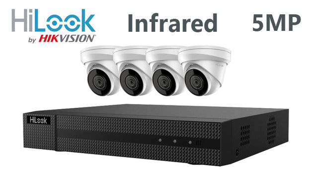 Hilook-kit-02-IP infrared turret 5MP 4 camera IP CCTV system