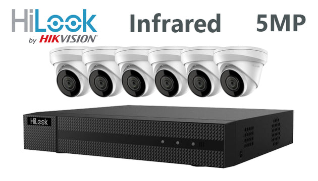 Hilook-kit-03-IP infrared turret 5MP 6 camera IP CCTV system