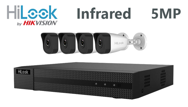 Hilook-kit-06-IP infrared bullet 5MP 4 camera IP CCTV system  