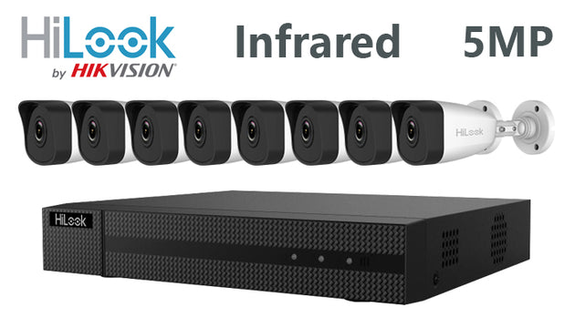 Hilook-kit-08-IP infrared bullet 5MP 8 camera IP CCTV system