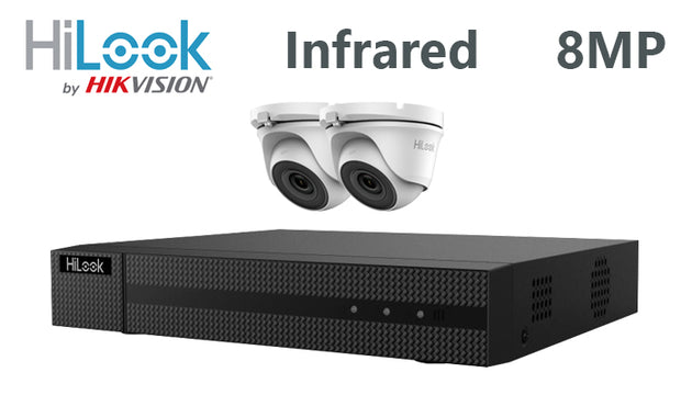 Hilook-Kit-09 DIY 2 channel 8MP turret infrared CCTV  system