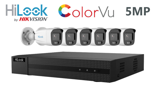 Hilook-kit-15-IP ColorVu bullet 5MP 6 camera IP CCTV system