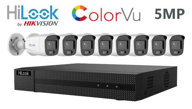 Hilook-kit-16-IP ColorVu bullet 5MP 8 camera IP CCTV system