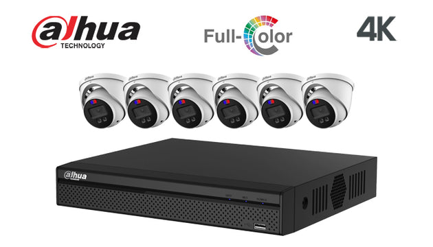 Dahua-Kit-27 4K full colour TIOC turret 6 camera CCTV system