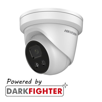 Hikvision DS-2CD2346G2-ISU/SL(2.8mm)(C) infrared 4MP built in speaker and alarm IP CCTV camera, white