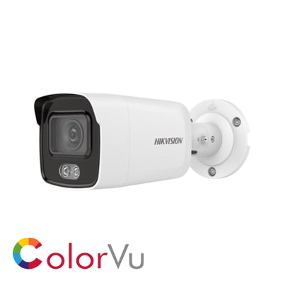 Hikvision DS-2CD2047G2-LU(2.8mm)(C) 4MP ColorVu IP CCTV camera, white