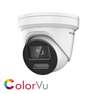 Hikvision DS-2CD2387G2-LSU/SL(C)(2.8mm) built in speaker and alarm, ColorVu 4K IP CCTV camera, white