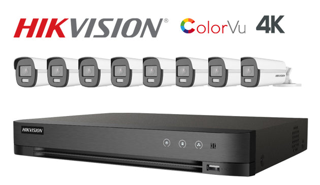 Hikvision-Kit-20 8MP (4K) ColorVu 8 PoC bullet camera CCTV system